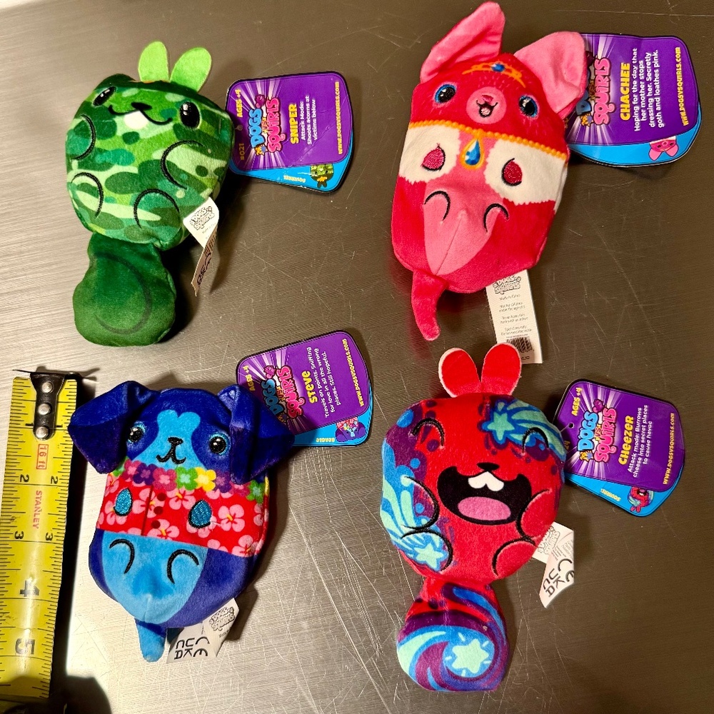 Dogs Vs squirrels soft plushie’s bundle